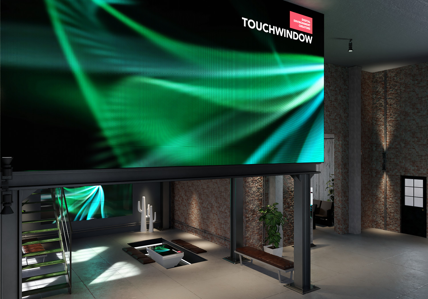 Touchwindow led-wall