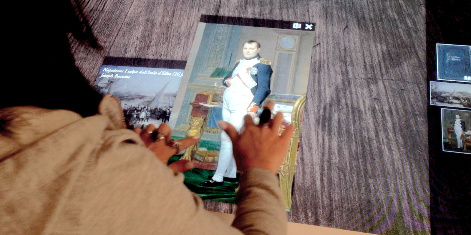 Touchwindow - An interactive thematic pathway for recounting the history of Italy