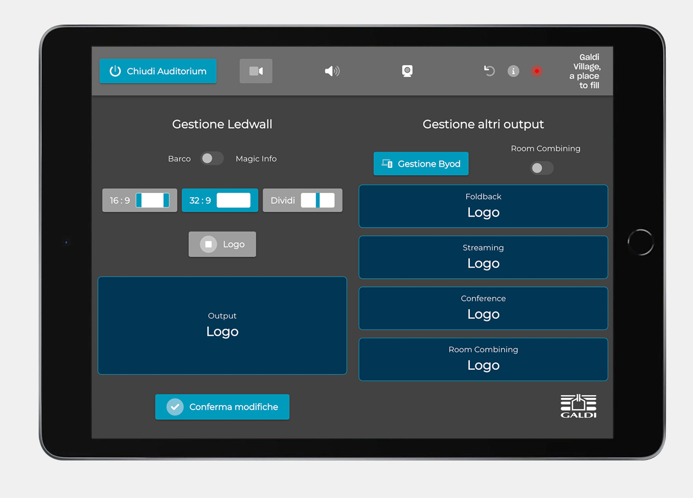 Touchwindow - Automation and interactive collaboration at Galdi Village, a place to fill