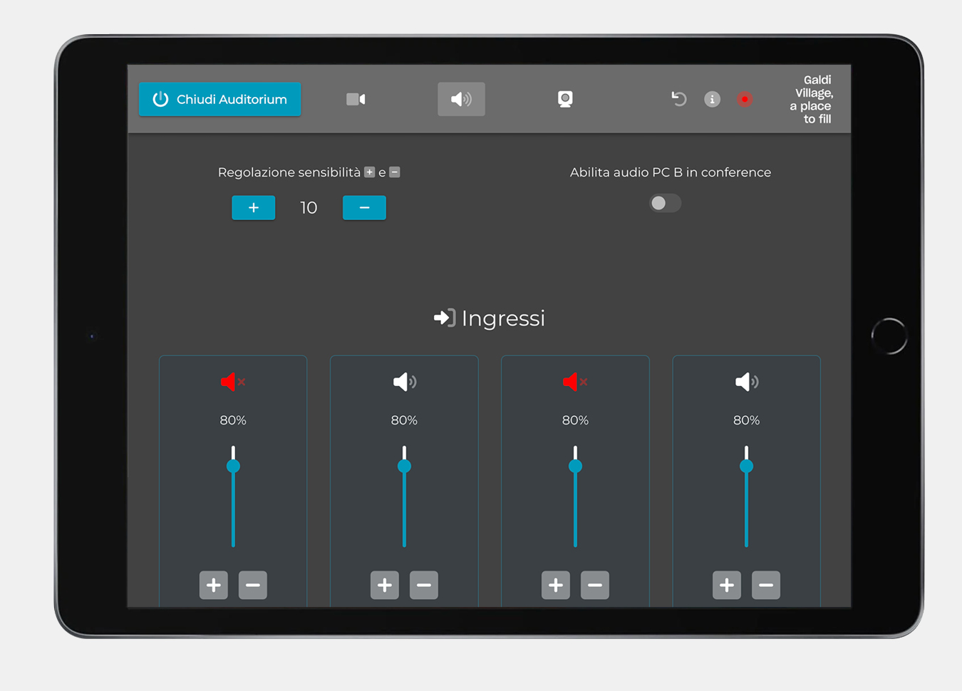 Touchwindow - Automation and interactive collaboration at Galdi Village, a place to fill